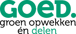 Logo GOED (Groen Opwekken én Delen)